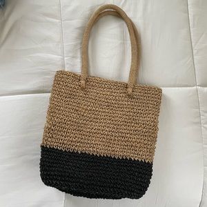 j crew straw bag
